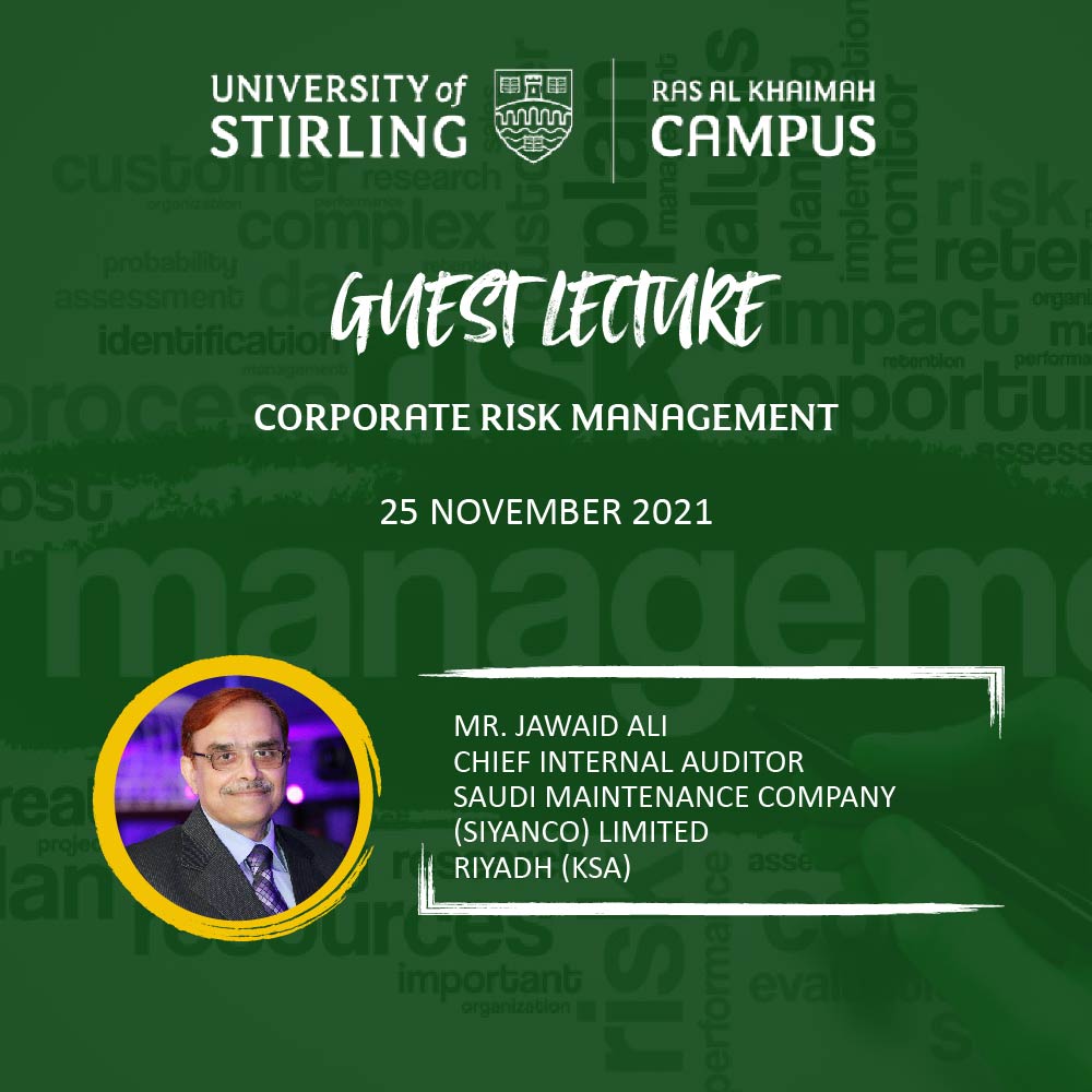 Guest Lecture- Corporate Risk Management