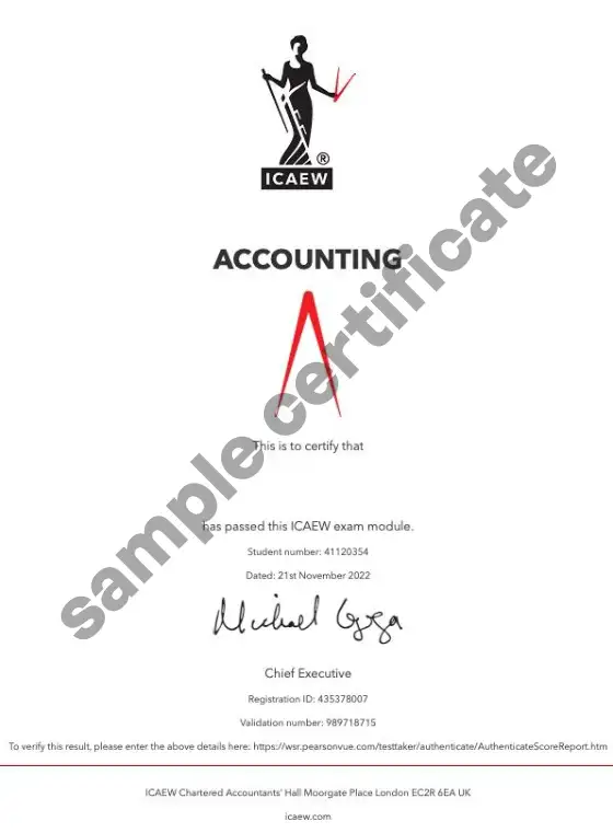 ICAEW Certificate