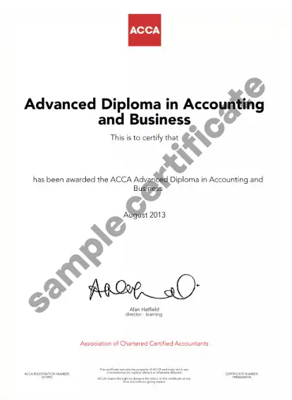 ACCA Certificate