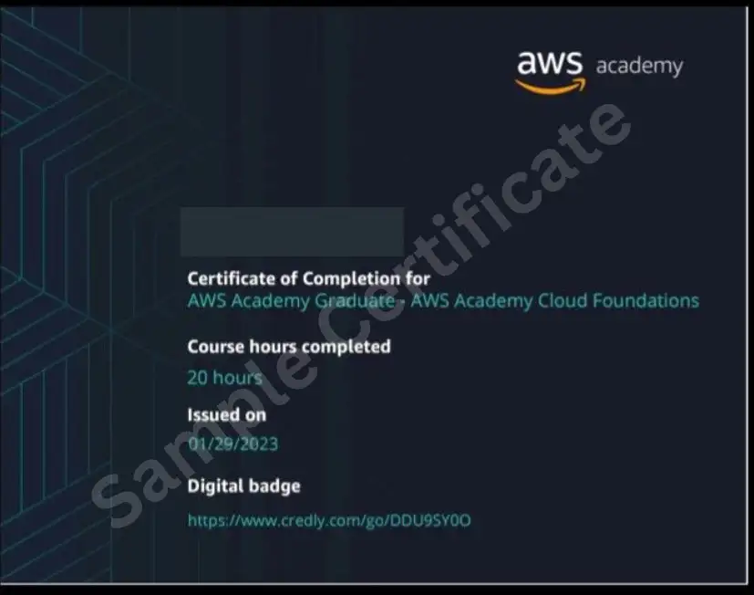 AWS Academy Certificate